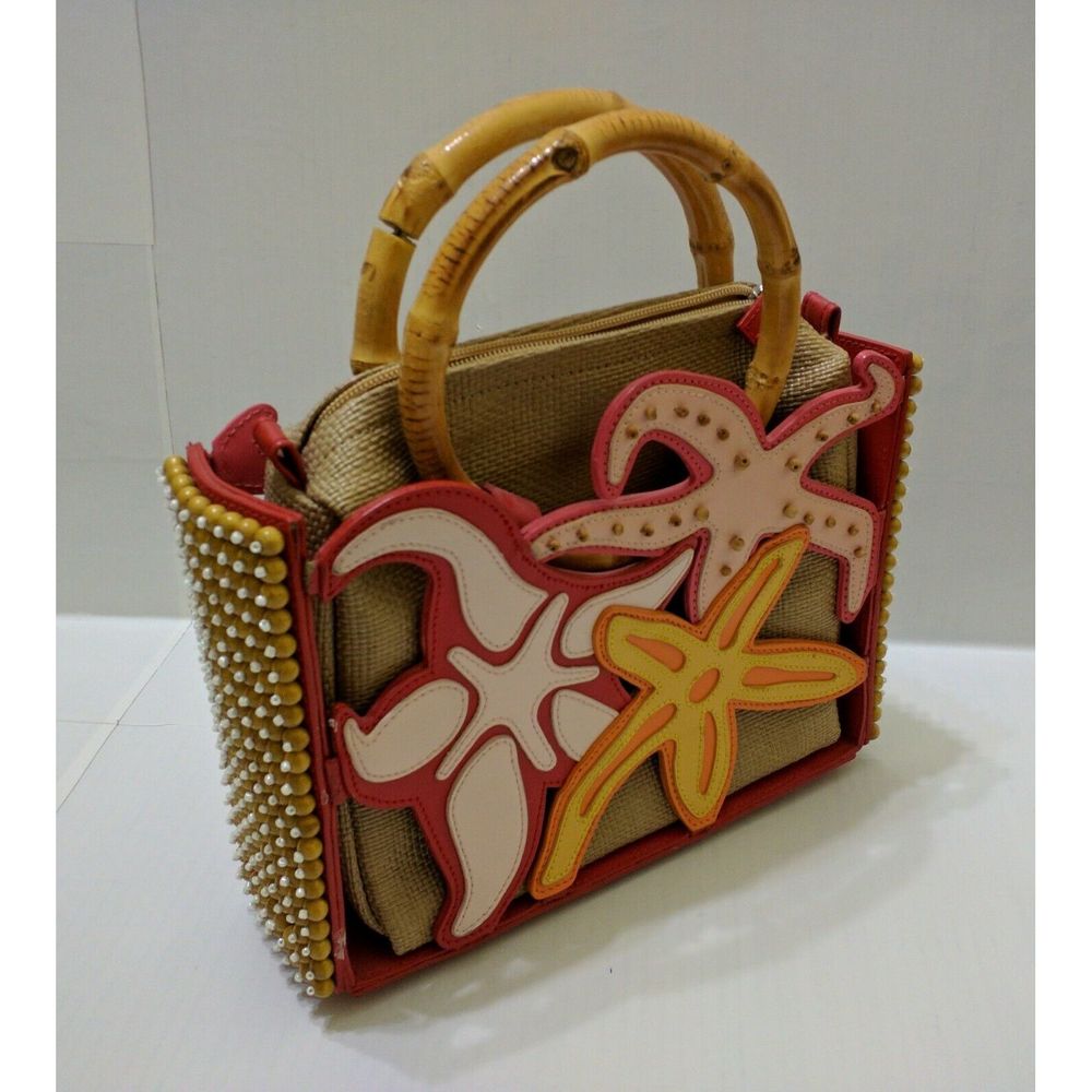 Michael Simon Sea Star Beaded Bag Purse Satchel - Picture 2 of 9